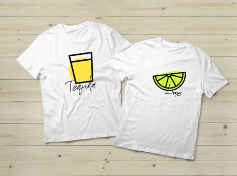 Tequila and Lime Matching Shirts Couple Gift