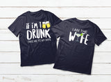 Funny Couples Shirts Drinking Husband and Wife