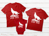 Wolfpack Family T Shirts Wolf Mama Dad Son Daughter Matching Shirts