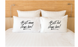 Best Mom & Dad Sleeps Here Couple Pillowcases Gift