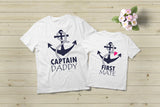 Daddy Daughter Matching Shirts Captain First Mate