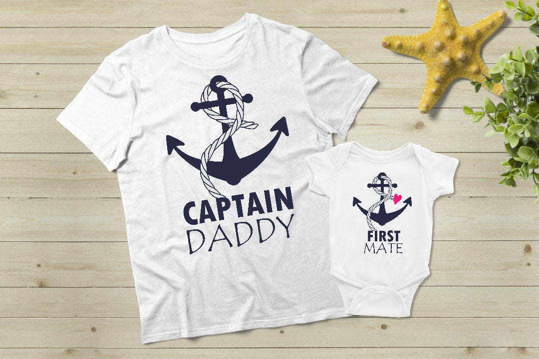 Father Daughter Shirts Captain and First Mate Cruise Daddy