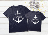Father Son Shirts Captain Dad and First Mate Matching Shirts