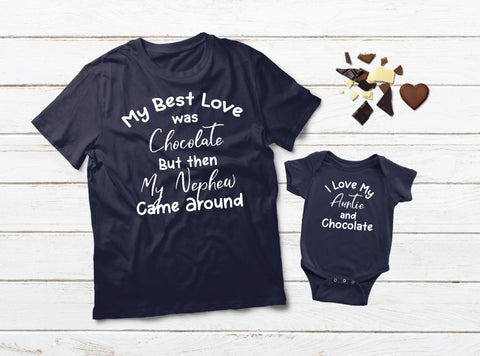 Aunt and Baby Matching Outfits Nephew Chocolate Shirts