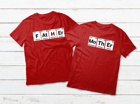 Periodic Table Father Mother Shirts Cuoples Shirts