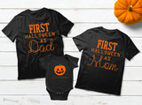 Baby First Halloween Family Outfits Dad Mom Son Daughter Matching Shirts