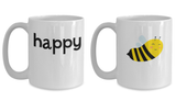 Couple Matching Mugs Bee Be Happy Set Gift