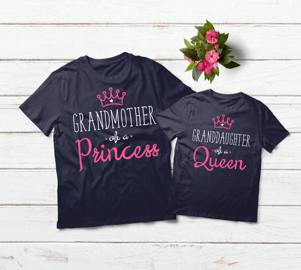 Gifts for Grandma of a Princess Shirt Grandmother Granddaughter