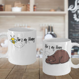 Couple Matching Mugs Honey Bee and Bear Funny Gift