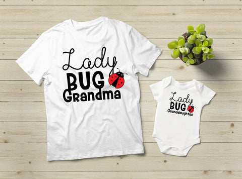 Gifts for Grandma Ladybug Shirt Grandmother Granddaughter Lady Bug