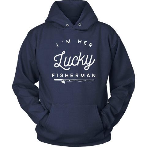 Fishing Couple Hoodies Lucky Fisherman Love Sweatshirt