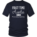 Aunt and Nephew Shirts First Time Auntie 2020