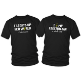T Shirts for Couples Electrician Love
