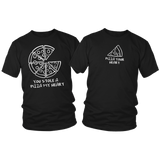 Couples Shirts You Stole a Pizza My Heart - Black Contour
