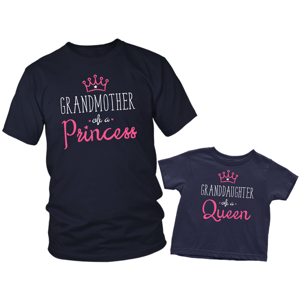 Gifts for Grandma of a Princess Grandmother Granddaughter Shirts