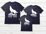 Matching Family Shirts Mom Dad Son Matching Outfits Wolf Pack - Navy
